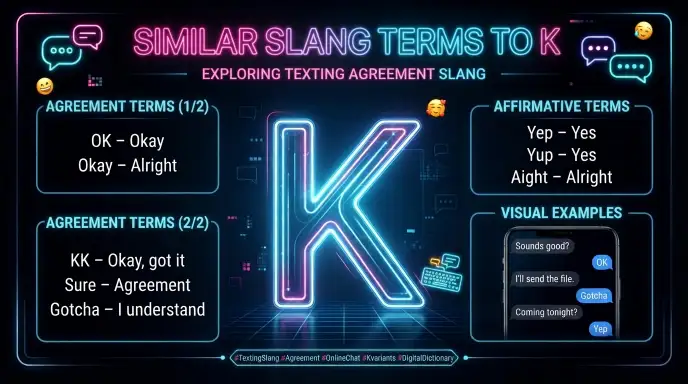 Similar Slang Terms to K