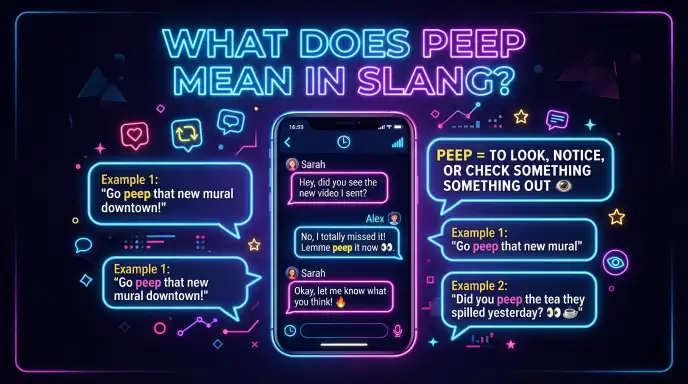 what does peep mean in slang