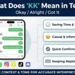 kk mean in text