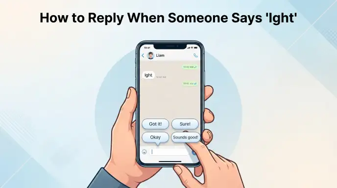 How to Reply When Someone Says “lght”